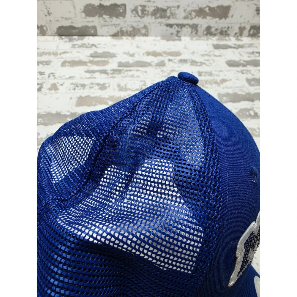 New Era 9FORTY New York Mets Womens Blue Rhinestone Trucker Hat Adjustable MLB